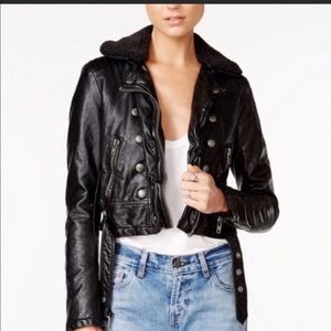 Free people Vegan leather moto jacket